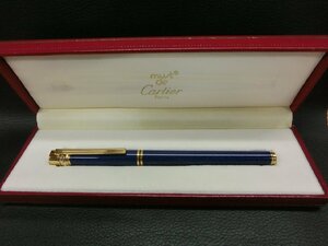 【Y-0086】Cartier カルティエ 万年筆 ペン先 18K 750 トリニティ ブルー系 ゴールド系 東京引取可【千円市場】