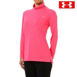 ★新品★アンダーアーマー UNDER ARMOUR スポーツインナー HEATGEAR ARMOUR LSモック トレーニング M ピンク pink 長袖 タートルネック