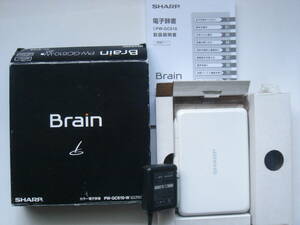 シャープカラー辞書　Brain　PW‐GC610-W　タッチペン、ACアダプター付属　動作品