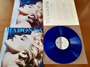 MADONNA　マドンナ　TRUE BLUE 　1986年 ニュージーランド盤 限定 ブルーカラーレコードLP　ポスター付