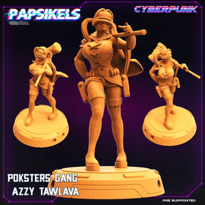 Papsikels pap-2201c01 Poksters Gang Azzy Tawlava 3Dプリント ミニチュア D＆D TRPG スターグレイブ サイバーパンク