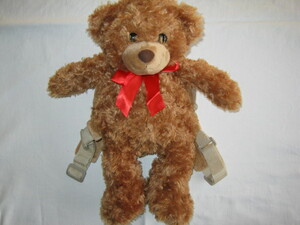 ★中古品 ヨークマートで購入 TEDDY BEAR テディベア バックパック・ベア 座高約24cm【全長約36cm】 KIDS キッズ 子供用 リュックサック★