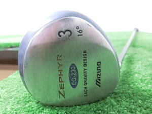 ♪MIZUNO ミズノ ZEPHYR EG-230 3W フェアウェイウッド 16°/純正 シャフト TF-2740 FLEX-7 レフティ G9494♪