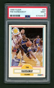 PSA9 1990-91 Fleer Tim Hardaway #63 MINT Rookie Card RC ティム・ハーダウェイ ルーキーカード 殿堂入り