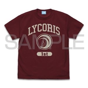 リコリス・リコイル グッズ リコリス 1st カレッジTシャツ BURGUNDY Mサイズ コスパ