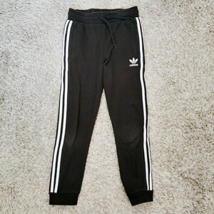 0702／150／adidas　キッズ　ボトムス ジャージ 黒 ブラック