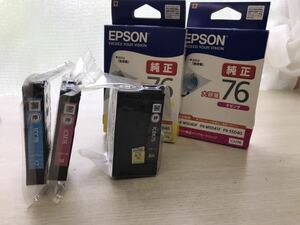 refle0【純正】EPSON インクカートリッジ 地球儀 期限切れ エプソン 未使用 IC 76 BK/M×2/C/Y 【現状品】