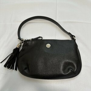 q2757 未使用保管品 pierre cardin　ピエールカルダン　 レザーバッグ　ハンドバッグ　鞄　ブラック　シンプル