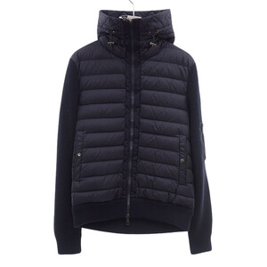 MONCLER TRICOT CARDIGAN ニット ハイブリッド ダウン ジャケット ネイビー サイズ メンズL