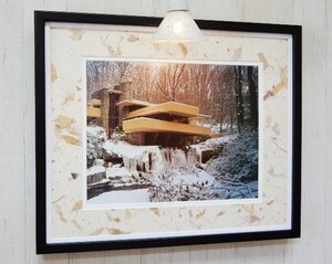 フランク・ロイド・ライト/落水荘 雪/Frank Lloyd Wright/和紙 アート/有機的建築/WASHI Art/オーガニック/フォーリング・ウォーター