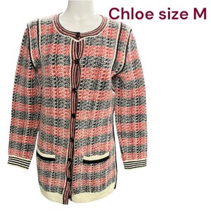 極美品　クロエ　カシミヤ混　ロングカーディガン　Chloe M4L110