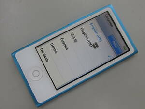 ◆ ipod nano アイポッドナノ 本体のみ 初期化 ブルー MD477J A1446 第7世代 16GB アップル /6757SA-A
