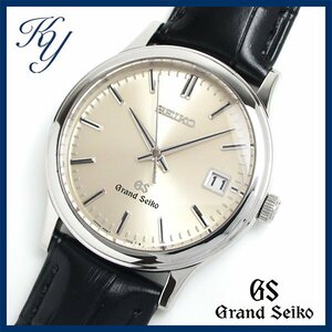 1円～ 3ヶ月保証付き 磨き済み 美品 本物 人気 Grand Seiko グランドセイコー 9587-7010 革ベルト シルバー メンズ 時計