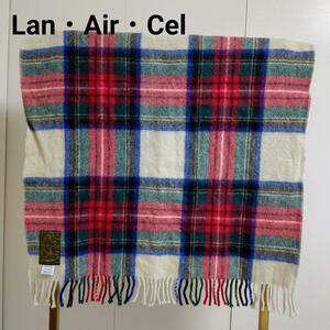 【美品】Lan・Air・Cel/膝掛け/ショール英国製ウールチェック