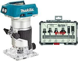 マキタ(Makita) 充電式トリマ18V(本体のみ) RT50DZ ＋ボッシュ(BOSCH) ルーター・トリマービットセット(6