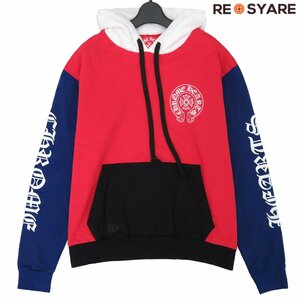 美品 クロムハーツ 20SS MATTY BOY TRICOLORE LOGO HOODIE マッティボーイ ホースシュー CHプラス スウェット プルオーバー パーカー 46059