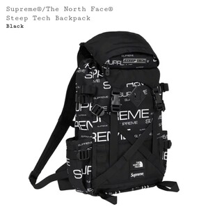 国内正規品　新品未使用　Supreme north face steep tech backpack black