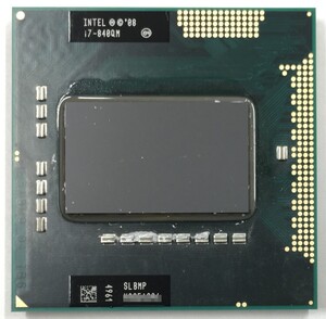 Intel製 CPU i7-840QM ×1枚 1.86GHz SLBMP 4コア 対応ソケット FCPGA988,PGA988 ノートPC用 BIOS起動確認済 中古品【送料無料】