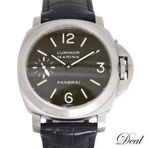 希少 PANERAI パネライ ルミノールマリーナ チタン PAM00118 スモールセコンド 茶 メンズ 腕時計