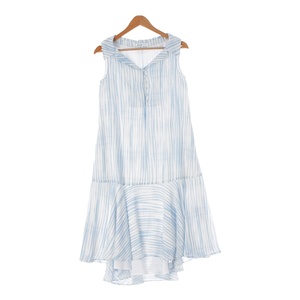 アディアム 22年 Shibori Daydream Dress ノースリーブ ワンピース ドレス 42809 ブルー ホワイト XS【中古】