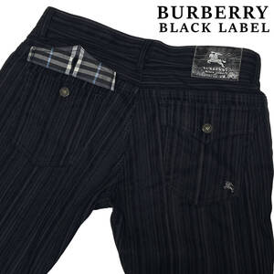 BURBERRY Black Label コーデュロイ パンツ 73 (約78cm W31相当) バーバリー マルチカラー ノバチェック フラップポケット 三陽商会