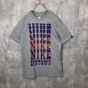 NIKE Tシャツ 半袖 フロントプリント グレー メンズ M 送料無料