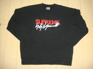 ☆supreme/yohji yamamoto☆シュプリーム×ヨウジヤマモト☆Crewneck☆Black☆クルーネック☆トレーナー☆スウェット☆XL☆中古☆