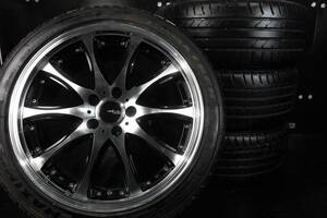 大人気 アネーロ コラソン ヴェイン 19×8.5J +45 PCD114.3/5H バリ山 245/40R19 エスティマ C-HR オデッセイ ヴェゼル アルファード など