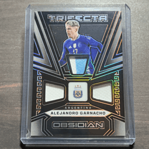 【Last No!】 Alejandro Garnacho - Argentina Memorabilia /50 Trifecta Material Electric Etch Orange 2023-24 Panini Obsidian Soccer