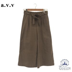 ☆美品☆ a.v.v アーヴェヴェ パンツ ガウチョパンツ おしゃれ レディース チェック M 901-1843 送料無料