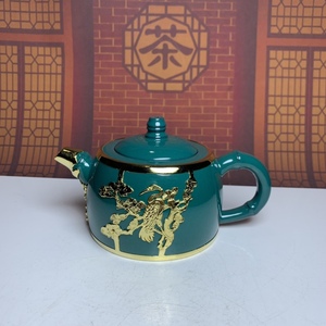 【聚寶齋*紫砂細密彫*井欄壺】茶壺 茶道具 茶道聖品 中国時代美術 造型精美 容量：300cc