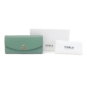 フルラ FURLA プリムラ コンチネンタルウォレット グレインカーフスキン アーチロゴ WP00216 長財布 美品 中古 mbb05016