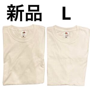 フルーツオブザルーム メンズ　無地　Tシャツ　白T L