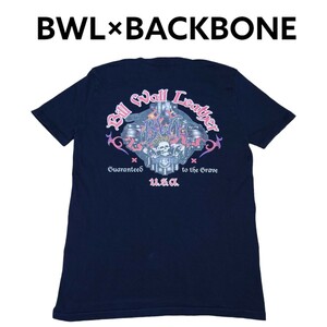 BWL×BACKBONEビッグプリントTシャツ　バックボーン　ビルウォールレザー