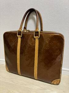 【中古】ルイヴィトン　LOUIS ＶＵＩＴＴＯＮ ヴェルニ ブリーフケース/ヴァンダム　ブロンズ　Ｍ91125　ハンドバック　ビジネスバック