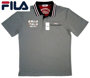 新品 フィラ FILA ポロシャツ グレー SIZE:L 送料無料 匿名発送