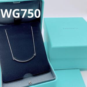 Tiffany & Co. ネックレス　Tスマイル K18　スモール WG750