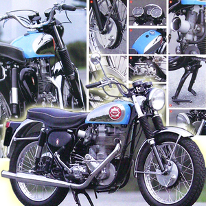 BSA B34 GOLDSTAR 掲載 雑誌　ゴールドスター US仕様 詳細写真解説 主要 諸元表　6ページ