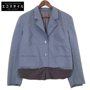 IRENE アイレネ 24SS 26S84001 ブルー×グレー Knit Baretop Jacket ジャケット 36 ブルー／グレー レディース