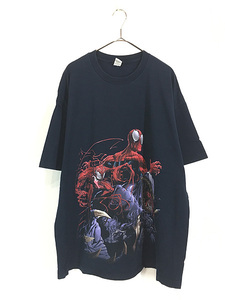 古着 00s MARVEL SPIDER MAN スパイダーマン 豪華 ヴィランズ アメコミ ヒーロー Tシャツ XXL 古着