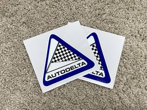 送料無料 Autodelta アルファロメオ ステッカー 2枚セット 84mm x 75mm