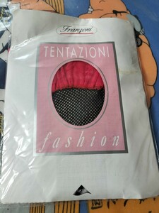 franzoni tentazioni fishnet stay up contrasting colour black/red ｓ ストッキング