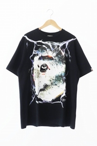 アベイシングエイプ A BATHING APE BAPEAVY METAL TEE メタル 半袖 Tシャツ XL 黒 ブラック ブランド古着ベクトル 中古240823 メンズ