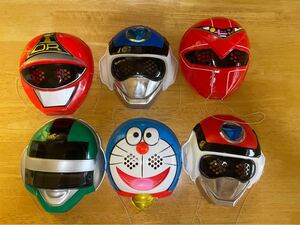 昭和　レトロ　お面　ドラえもん　ダイナマン　フラッシュマン　6個セット　 スーパー戦隊シリーズ 特撮テレビドラマ