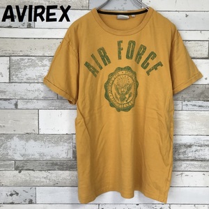 【人気】AVIREX/アヴィレックス ビッグロゴ Tシャツ イエロー サイズL/7739