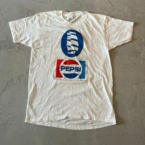 メイヨースプルース MAYO SPRUCE ペプシコーラ PEPSI COLA ビンテージ 60s 70s ロゴ プリント 半袖Tシャツ M 38-40 USA製 企業 白 ホワイト