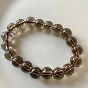 ★スモーキー ガラス ブレスレット★10mm 15cm