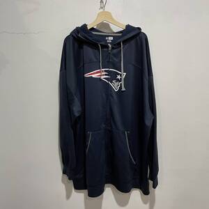 ☆送料無料☆PATRIOT☆ニューイングランド・ペイトリオッツ☆チームロゴジップパーカー☆5XL☆ネイビー☆NFL☆アメフト☆L21c