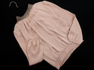 ネコポスOK ANAYI アナイ サテン リボン ブラウス シャツ size38/ピンク ■◇ ☆ elb7 レディース