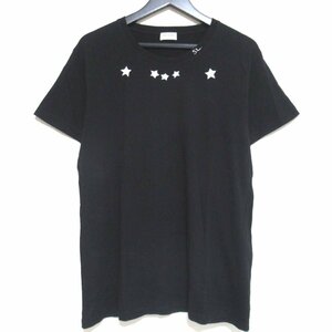 クリーニング済 美品 SAINT LAURENT サンローランパリ スタープリント ショートスリーブ 半袖 Tシャツ T46P 412182 M 175/95 ブラック